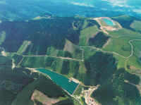Celkový letecký pohled na obe nádrže